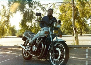 82jun_yamaha_xj750seca 1982 June - in the parking area of Murdoch University, W.A.