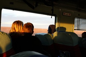 IMG_8076_IP_1_sunset_en My co-passengers on the R carriage enjoying the Indian Pacific sunset from our seats